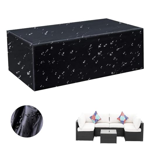LSYALUCK Abdeckhaube Gartenmöbel 60x60x80cm Quadratisch Lounge Abdeckung Wasserdicht Abdeckplane für Gartenmöbel Winterfest Balkonmöbel Abdeckung 420D Oxford Tischabdeckung von LSYALUCK