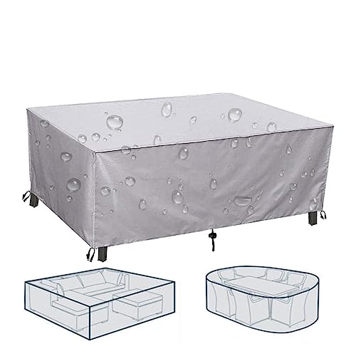 LSYALUCK Abdeckung für GartenmöBel, Abdeckhaube Gartenmöbel Quadratisch Lounge Abdeckung Wasserdicht Abdeckplane für Gartenmöbel Winterfest Tischabdeckung Gartenmöbel Plane, Anti-UV 100x90x95cm von LSYALUCK