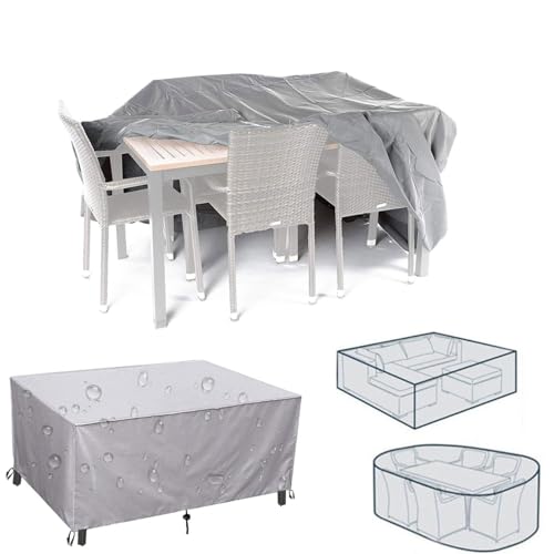 LSYALUCK Abdeckung für Gartenmöbel, 170x75x90cm(LxWxH) Abdeckplane Winddicht Winterfest wasserdicht für Gartentische 420D Oxford Schutzhülle für Terrassenmöbel - Rechteckig von LSYALUCK