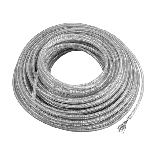 Strimmer Linie 2mm/3mm*5m/10m/15m/45m Stahldraht Nylon Gras Trimmer Linie Lange Runde Bürstenschneider Trimmer Seil Rasenmäher Ersatz Multi Draht Stahldraht Seil (2mmx5M) von LSYFCL