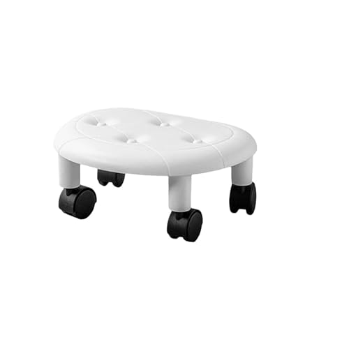LSYHHXC Niedriger Rollsitzhocker, 360° drehbarer Rollhocker, Rollenhocker, niedrige Höhe, Rollhocker, Heimfitness, Kinder- und Erwachsenenbüro 99(White) von LSYHHXC