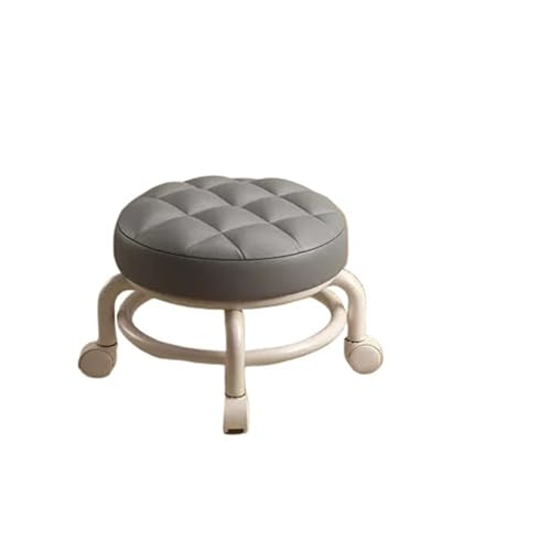 LSYHHXC Universalrad, Kleiner Niedriger Hocker, Geräuschloses Rad, Rotierender Wischboden, Niedriger Hocker, Riemenscheibe Mit Kinder, Die Laufen Lernen 99(Grey Stool) von LSYHHXC