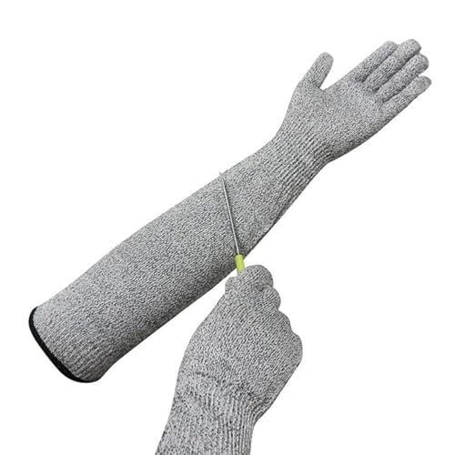 Schutzhandschuhe für Gartenarbeit, Stufe 5, schnittfeste Handschuhe mit langen Armärmeln, lange Gartenhandschuhe für Arbeit, Küche, strapazierfähig Schutzhandschuhe für Gartenarbeit, Stufe 5, schnittfeste Handschuhe mit langen Armärmeln, lange Gartenhandschuhe für Arbeit, Küche, strapazierfähig von LSYZHX
