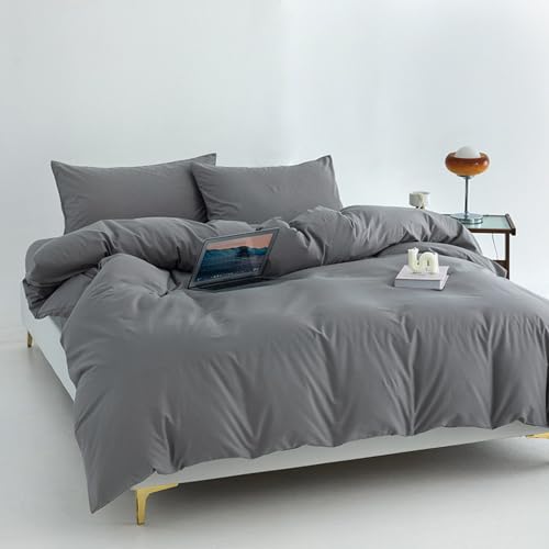 LSZHBSL Bettwäsche Bettbezug 180 x 220 cm Baumwolle Bettbezug dunkelgrau Atmungsaktive Kuschelige Bettwäsche Bettbezug mit Reißverschluss LSZHBSL Bettwäsche Bettbezug 180 x 220 cm Baumwolle Bettbezug dunkelgrau Atmungsaktive Kuschelige Bettwäsche Bettbezug mit Reißverschluss von LSZHBSL