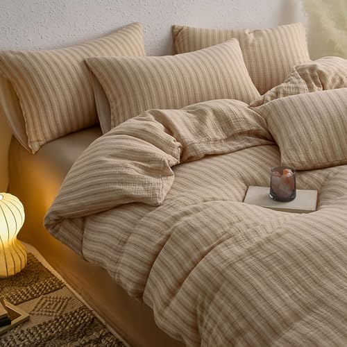 LSZHBSL Bettwäsche Set Bettbezug 150 x 200 cm Inklusive Bettlaken und Kissenbezug braun Baumwolle mit Reißverschluss bügelfrei knitterfrei Modern Pflegeleicht Bettbezug LSZHBSL Bettwäsche Set Bettbezug 150 x 200 cm Inklusive Bettlaken und Kissenbezug braun Baumwolle mit Reißverschluss bügelfrei knitterfrei Modern Pflegeleicht Bettbezug von LSZHBSL