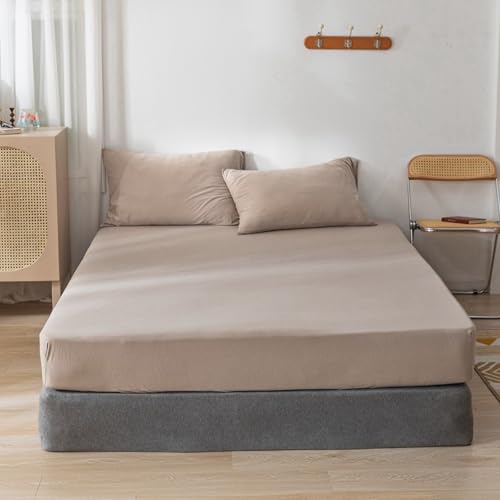 LSZHBSL Spannbettlaken für Topper 180 x 200 cm Soft Touch Bettlaken aus Baumwolle Nässeschutz Spannbetttücher für Hohe Matratze bis 25 cm LSZHBSL Spannbettlaken für Topper 180 x 200 cm Soft Touch Bettlaken aus Baumwolle Nässeschutz Spannbetttücher für Hohe Matratze bis 25 cm von LSZHBSL