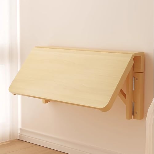 LSyySy Morlinca Wandmontierter Klapptisch Moderner Stil Holz Schwebender Schreibtisch Faltbarer Schreibtisch Klappbarer Esstisch Wandmontage Schminktisch Platzsparender Tisch Klapptisch von LSyySy