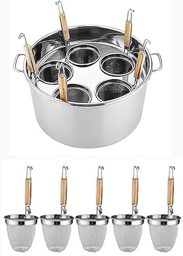 LSyySy Pasta Cooker Insert Set Commercial Stainless Supppots with Divider and Colander Strainer Multipots Cooking Tool Kitchen Noodle Boiler Bucket for Pasta, Noodles, Veggies LSyySy Pasta Cooker Insert Set Commercial Stainless Supppots with Divider and Colander Strainer Multipots Cooking Tool Kitchen Noodle Boiler Bucket for Pasta, Noodles, Veggies von LSyySy