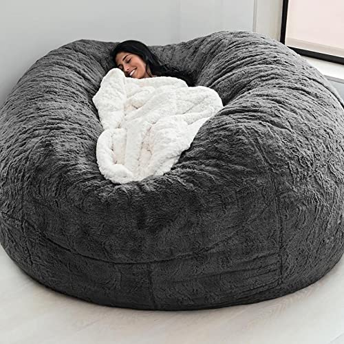 LSyySy Sitzsack aus Kunstfell, luxuriöser Sitzsack für Erwachsene, 1,5 m, 1,8 m, 2,1 m, sehr weicher Sitzsack (ohne Füllung) von LSyySy