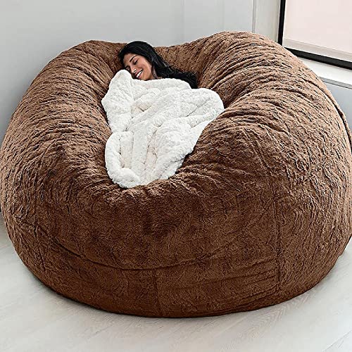 LSyySy Sitzsack aus Kunstfell, luxuriöser Sitzsack für Erwachsene, 1,5 m, 1,8 m, 2,1 m, sehr weicher Sitzsack (ohne Füllung) von LSyySy