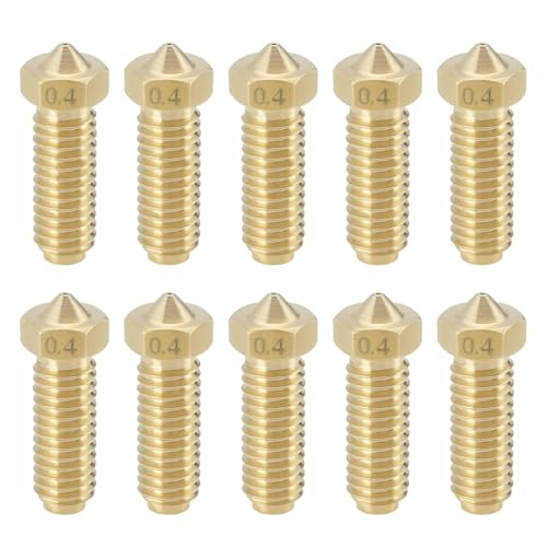 LT Easiyl 10 Stück 0,4mm 3D-Druckerdüsen 21x7mm M6 Messingdüsen 1,75mm Verbrauchsmaterial Kompatibel mit Anycubic Kobra 2 Kobra 2 Pro Kobra 2 Plus Kobra 2 Max Kobra 2 Neo von LT Easiyl