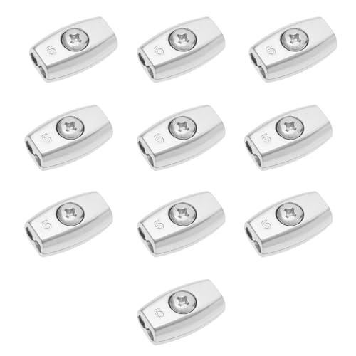 LT Easiyl 10 Stück Drahtseilklemmen aus Verzinktem Stahl Eiförmige Kabelklemme Geeignet für Durchmesser 5mm Stahlkabelseil Doppelloch 33mm x 20mm LT Easiyl 10 Stück Drahtseilklemmen aus Verzinktem Stahl Eiförmige Kabelklemme Geeignet für Durchmesser 5mm Stahlkabelseil Doppelloch 33mm x 20mm von LT Easiyl