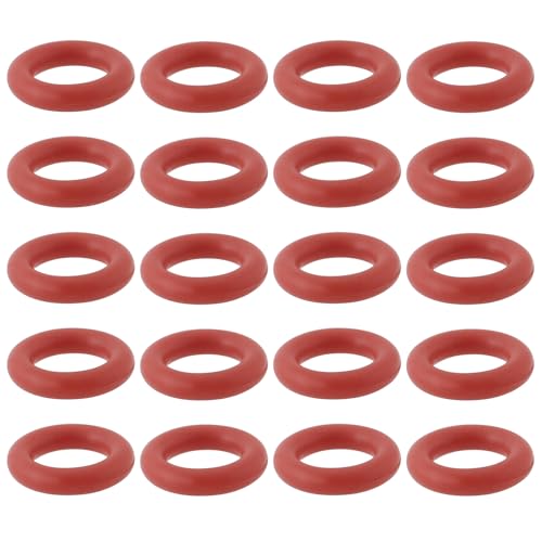 LT Easiyl 100 Stück Silikon-O-Ringe 70 A Durometer Stückdichtring Silikondichtringe Dichtung Kompatibel mit EATC-Temperaturregler 7x4x1,5mm Rot von LT Easiyl