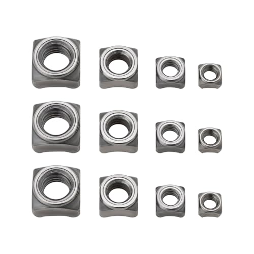LT Easiyl 100x Vierkantmuttern Sortiment aus Stahl M5x 0.8 mm M6x 1.0 mm M8x 1.25 mm M10x 1.5 mm Steigungsschweißmuttern für Rohrmöbel Tische Regale LT Easiyl 100x Vierkantmuttern Sortiment aus Stahl M5x 0.8 mm M6x 1.0 mm M8x 1.25 mm M10x 1.5 mm Steigungsschweißmuttern für Rohrmöbel Tische Regale von LT Easiyl