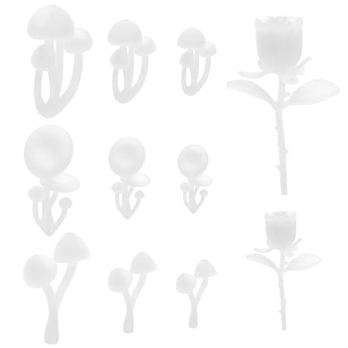 LT Easiyl 11 Stück Mini-Harzfüller, 3D Pilz Rose, Kunstharz Gussformen, Füller, Kunsthandwerksbedarf für Kunstharz-Handwerk, DIY-Schmuckherstellungsbedarf LT Easiyl 11 Stück Mini-Harzfüller, 3D Pilz Rose, Kunstharz Gussformen, Füller, Kunsthandwerksbedarf für Kunstharz-Handwerk, DIY-Schmuckherstellungsbedarf von LT Easiyl