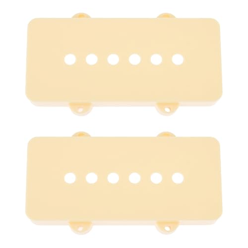LT Easiyl 2 Stück 51,3 Mm Tonabnehmerabdeckungen Kompatibel mit Fender Jazzmaster-Gitarren Cremefarben/gelb LT Easiyl 2 Stück 51,3 Mm Tonabnehmerabdeckungen Kompatibel mit Fender Jazzmaster-Gitarren Cremefarben/gelb von LT Easiyl