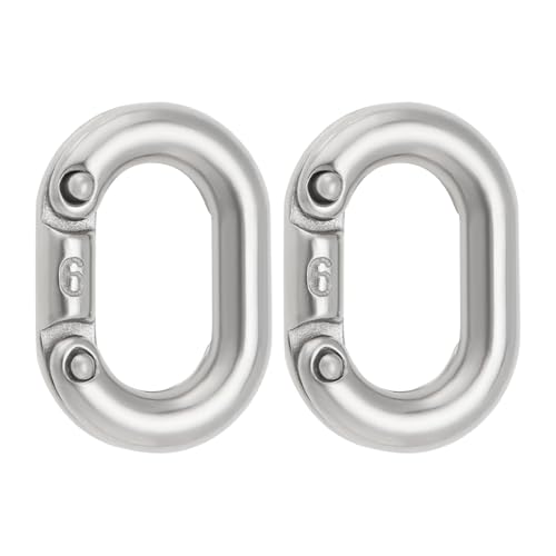 LT Easiyl 2 Stück 6mm Edelstahl 316 Geteilte Verbindungskettenglieder Robuster Kettengliedverbinder für Kettenverbindung 22x12mm Silber LT Easiyl 2 Stück 6mm Edelstahl 316 Geteilte Verbindungskettenglieder Robuster Kettengliedverbinder für Kettenverbindung 22x12mm Silber von LT Easiyl