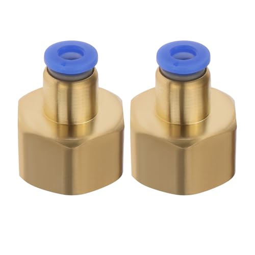 LT Easiyl 2 Stück BSP 3/8 Bis 4 Mm Pneumatische Armatur Push-Schnellverbinder Buchse auf Buchse Messing Pneumatischer Anschluss für MIG-Schweißer Mini-MIG-Adapter von LT Easiyl