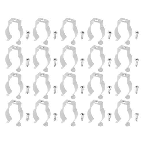 LT Easiyl 20 Stück T8 Edelstahl verdickte Edelstahl-Rohrschelle U-Clips Halter Halterung für LED-Lichtröhre, LED-Leuchtstoffröhren-Montagezubehör LT Easiyl 20 Stück T8 Edelstahl verdickte Edelstahl-Rohrschelle U-Clips Halter Halterung für LED-Lichtröhre, LED-Leuchtstoffröhren-Montagezubehör von LT Easiyl