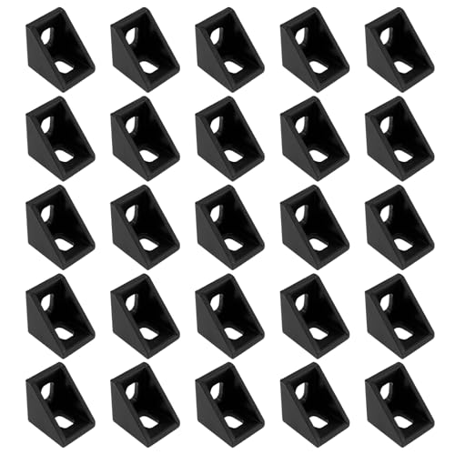 LT Easiyl 25 Stück Extrudiertes Aluminiumprofil Schwarzes Aluminiumprofil Eckverbinder mit Rechtem Winkel für Große Gehäuse Robuste Rahmen Werkbankverbindung 20x20x17mm LT Easiyl 25 Stück Extrudiertes Aluminiumprofil Schwarzes Aluminiumprofil Eckverbinder mit Rechtem Winkel für Große Gehäuse Robuste Rahmen Werkbankverbindung 20x20x17mm von LT Easiyl