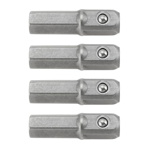 LT Easiyl 4 Stück 1/4 Zoll Sechskant auf 1/4 Zoll Vierkantantrieb, Bit-Adapter, 25 mm langer Steckschlüssel-Antriebs-Adapter, Verlängerung für Elektro-Schraubendreher, Chrom-Vanadium-Stahl LT Easiyl 4 Stück 1/4 Zoll Sechskant auf 1/4 Zoll Vierkantantrieb, Bit-Adapter, 25 mm langer Steckschlüssel-Antriebs-Adapter, Verlängerung für Elektro-Schraubendreher, Chrom-Vanadium-Stahl von LT Easiyl
