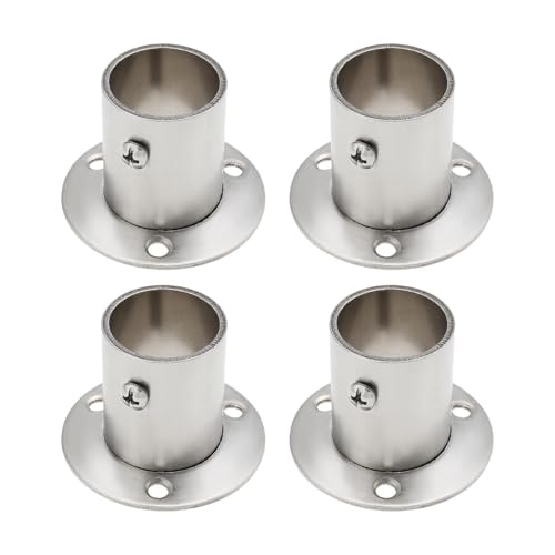 LT Easiyl 4 Stück 25 mm Kleiderstangen-Halterung, Edelstahl-Flansch, Bodenflanschverbindung, runde Kleiderstange, Rohrstangenendhalterung für Schrankvorhänge LT Easiyl 4 Stück 25 mm Kleiderstangen-Halterung, Edelstahl-Flansch, Bodenflanschverbindung, runde Kleiderstange, Rohrstangenendhalterung für Schrankvorhänge von LT Easiyl