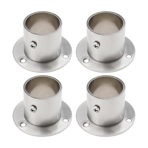 LT Easiyl 4 Stück 32 mm Kleiderstangen-Halterung, Edelstahl-Flansch, Bodenflanschverbindung, runde Kleiderstange, Rohrstangenendhalterung für Schrankvorhänge LT Easiyl 4 Stück 32 mm Kleiderstangen-Halterung, Edelstahl-Flansch, Bodenflanschverbindung, runde Kleiderstange, Rohrstangenendhalterung für Schrankvorhänge von LT Easiyl
