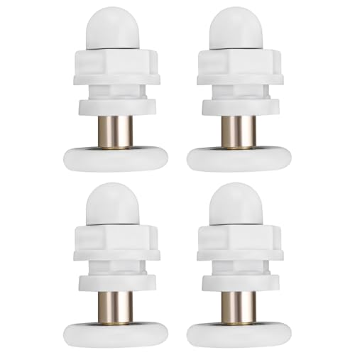 LT Easiyl 4 Stück Duschtürrollen 27 Mm Altmodische Bogenrolle Ultra-leise für Dicke 4–6 Mm Duschtür Badezimmer-Glastür Weiß LT Easiyl 4 Stück Duschtürrollen 27 Mm Altmodische Bogenrolle Ultra-leise für Dicke 4–6 Mm Duschtür Badezimmer-Glastür Weiß von LT Easiyl