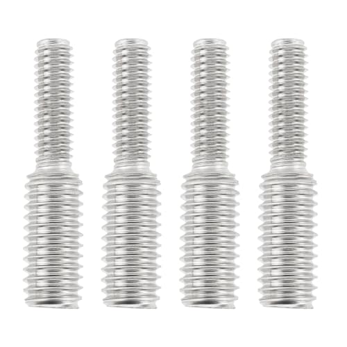 LT Easiyl 4 Stück Reduzierbolzen Gewindereduzieradapter 304 Edelstahl Doppelgewindebolzen für Roller Fahrrad Spielzeug Ventilator Tastatur (M4x12,5mm Bis M6x12,5mm) von LT Easiyl