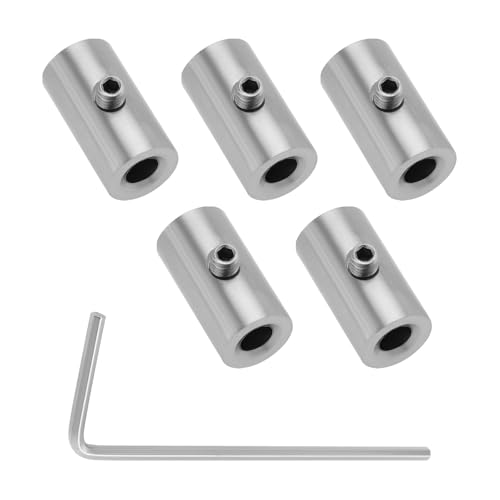 LT Easiyl 5 Stück 1 Mm - 1,5 Mm Drahtseilkabelklemme 304 Edelstahl-Drahtseilklemme mit Sechskantschlüssel Länge 15 Mm Außendurchmesser 8 Mm Innendurchmesser 3,5 Mm LT Easiyl 5 Stück 1 Mm - 1,5 Mm Drahtseilkabelklemme 304 Edelstahl-Drahtseilklemme mit Sechskantschlüssel Länge 15 Mm Außendurchmesser 8 Mm Innendurchmesser 3,5 Mm von LT Easiyl