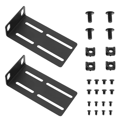 LT Easiyl Rack-Ohrenhalterung, 88 mm, verstellbarer Lochabstand 29–40 mm, für 48,3 cm Schalter, kompatibel mit HP-Schaltern mit Schraube, 2 Stück LT Easiyl Rack-Ohrenhalterung, 88 mm, verstellbarer Lochabstand 29–40 mm, für 48,3 cm Schalter, kompatibel mit HP-Schaltern mit Schraube, 2 Stück von LT Easiyl