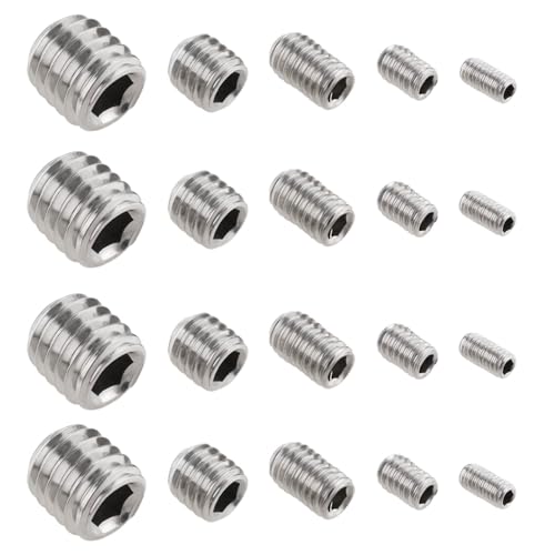 LT Easiyl Sechskant-Hohlkopfschrauben aus Edelstahl 304, M3, M4, M5, M6, M8, für Toilettenpapierhalter, Madenschrauben, silberfarben, 20 Stück LT Easiyl Sechskant-Hohlkopfschrauben aus Edelstahl 304, M3, M4, M5, M6, M8, für Toilettenpapierhalter, Madenschrauben, silberfarben, 20 Stück von LT Easiyl
