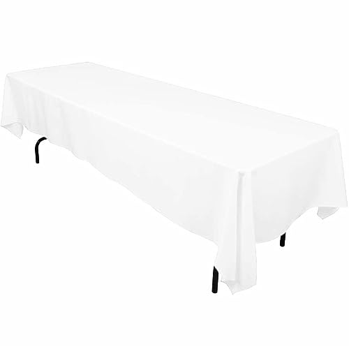 LTC LINENS 60126-010101 Tischdecke, 152,4 x 320 cm, weiß von LinenTablecloth