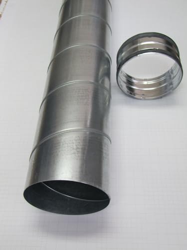 Wickelfalzrohrset Rohr 1m Nippel (DN 400 mm) von LTH-Hanse