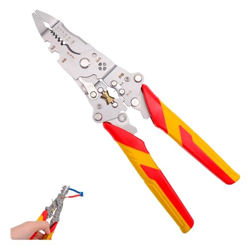 LTHERMELK Abisolierzange,Seitenschneider,Drahtschere - 9 in 1 Abisolierwerkzeug Professionelles Elektriker Werkzeug Set | Kabelschere VDE | Bolzenschneider Elektriker LTHERMELK Abisolierzange,Seitenschneider,Drahtschere - 9 in 1 Abisolierwerkzeug Professionelles Elektriker Werkzeug Set | Kabelschere VDE | Bolzenschneider Elektriker von LTHERMELK