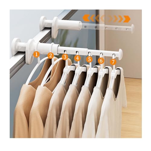 LTHERMELK Ausziehbarer Wäscheständer Wand - Abnehmbar, Wiederverwendbar, Ohne Bohren Wäscheständer Wandmontage - Platzsparend für Reise, Wohnheim, Studentenzimmer LTHERMELK Ausziehbarer Wäscheständer Wand - Abnehmbar, Wiederverwendbar, Ohne Bohren Wäscheständer Wandmontage - Platzsparend für Reise, Wohnheim, Studentenzimmer von LTHERMELK