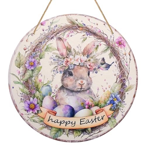 LTHERMELK Osterhase Dekorationen Willkommen Tür Zeichen - Benutzerdefinierte Kaninchen Dekorationen für Haustür - Ostern Geschenke für Home Decor - Home Sweet Home Zeichen von LTHERMELK
