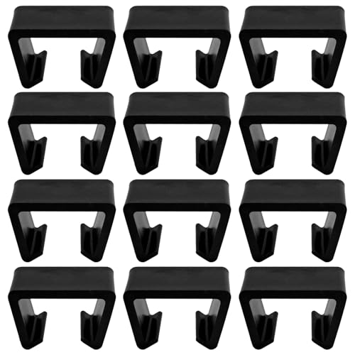 LTHERMELK Robuste Rattan-Möbel-Clips – verstärkte Nylon-Klemmen für Gartensofa, sichert Outdoor-Kissen an 18 x 18 mm/20 x 20 mm quadratischen Rahmen, wetterfest, 12 Stück von LTHERMELK
