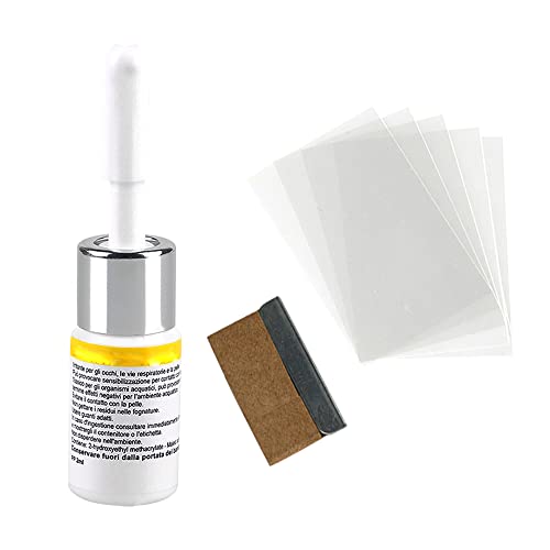 1 Set DIY Auto Windschutzscheibe Reparatur Harz Fenster Glas Aushärtung Kleber Auto Glas Kratzer Riss Restore Kit für Risse, Bulls-Eye, Spinnennetz, sternförmige Glasreparatur - Weiß von SKYPRO
