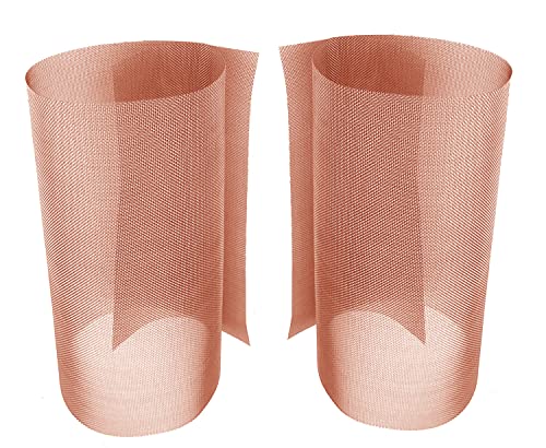 2 Stück 120 Mesh 99,9% reines Kupfer Screen Woven Mesh Screen, Copper Mesh Cloth Fine Mesh, 11,8 x 11,8 Zoll von LTKJ