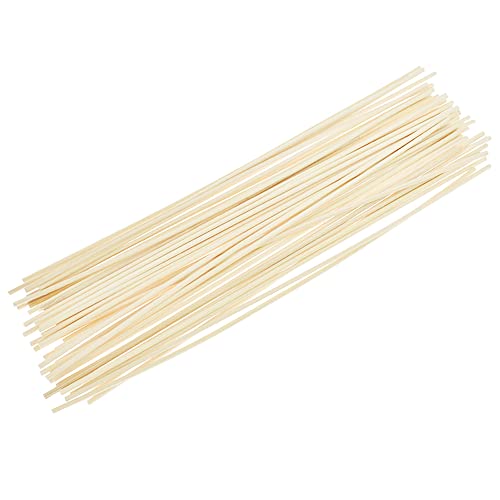 25 Stück Rattan-Holz-Diffusorstäbchen, 3 x 300 mm, natürliche Ersatz-Nachfüllstäbe für Zimmer, Büro, Öl, Duftdiffusor von LTKJ