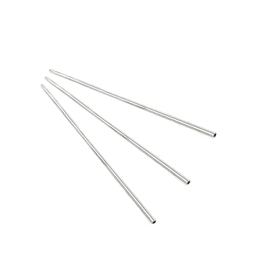 3 Stück 304 Edelstahl gerade Rohre OD 3 mm x 1 mm ID, Länge 250 mm Edelstahl-Kapillarrohr von LTKJ