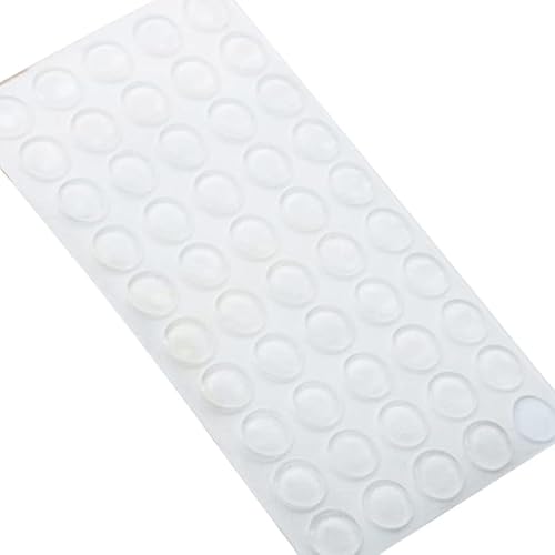 50 transparente Gummifüße, Schrankstopper, Stoßstangen-Pads, selbstklebende Puffer-Pads, Schranktür-Stoßstangen für Möbel, Küche, Badezimmer, Büro, 10 x 2 mm von LTKJ