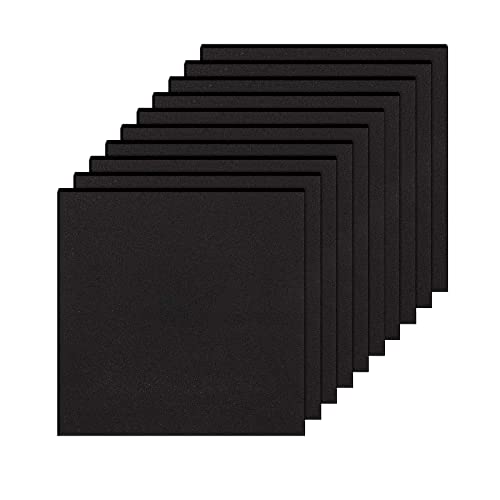 Akustikplatten aus EVA-Schaumstoff, hohe Dichte, 200 x 200 mm, Dicke: 5 mm, Schwarz, 10 Stück von LTKJ