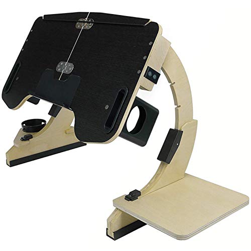 LTLJX Laptopständer, Multifunktional Laptoptisch, Pliable Holz Ergonomie Höhenverstellbar Betttisch Ajuster l'angle d'inclinaison für Bett Sofa Portable Büro Schreiben Essen,Schwarz von LTLJX
