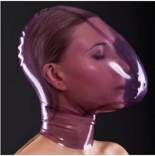 Erstickungs Maske Maskerade Latex Maske Frauen Kopfmaske Knebel Maske Latex Kopfbedeckungen Fetisch Halloween Cosplay Masken SM Fesselspielzeug Für Männer Und Frauen Paar Sexspielzeug von LTMDESH