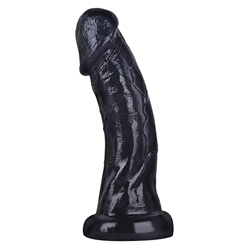 Realistische Dildos Mit Starkem Saugnapf 21,5x6CM Klassische Dildo Sexspielzeug Für Frauen Männer Realistische Venen Und Eichel Für SM Spieler Und Anfänger Echte Penis Nachbildung,Black von LTMDESH