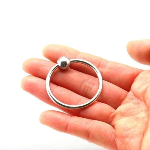 SM Sklave Hodensackring Erotisch Eichelring Intimschmuck Hodenring Penisring Aus Edelstahl 304 Verzögerte Ejakulation Cockring BDSM Hoden Abbinden Keuschheit Sexspielzeug Für Paare,33mm von LTMDESH