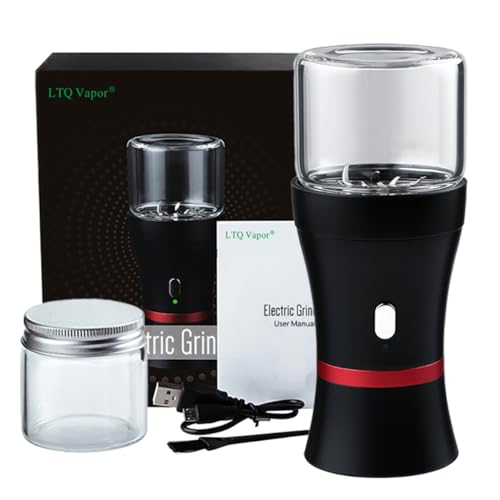 Elektrische Kräutermühle, wiederaufladbar & tragbar, kompakte Gewürzmühle für trockene Kräuter & Gewürze, ideal für kleine Chargen (1-2g) von LTQ Vapor