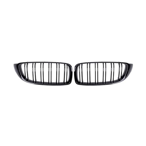 LTQSIV Kühlergitter Frontgrill Für B&MW 4er F32 F33 F36 M3 F80 M4 F82 2012 2013 2014 2015 2016 2017 2018 Doppellamellen Schwarz Glänzend von LTQSIV